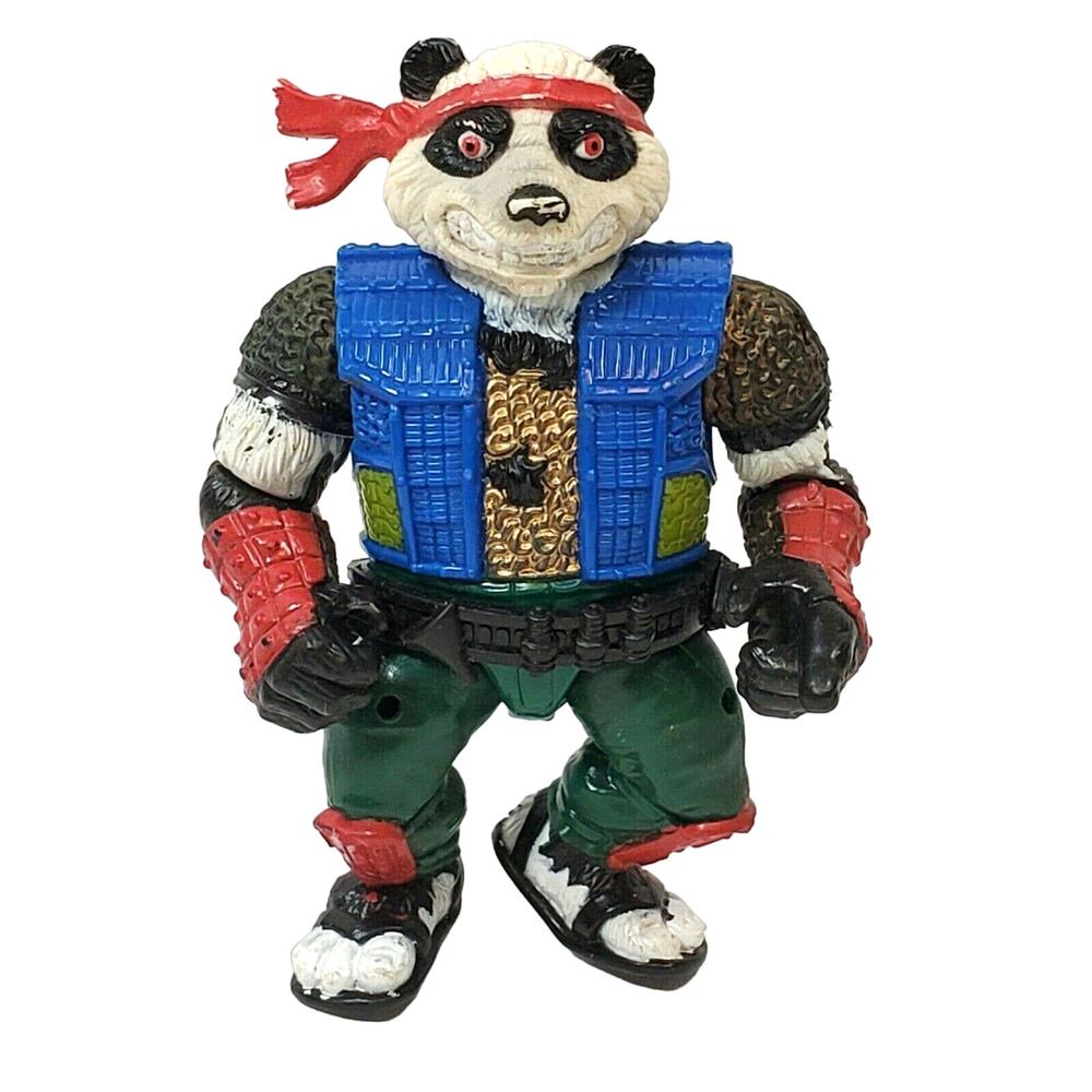 Vintage TMNT 1990 Panda Khan Teenage Mutant Ninja Turtles Action Figure Playmate